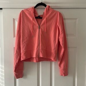 Coral zip up hoodie